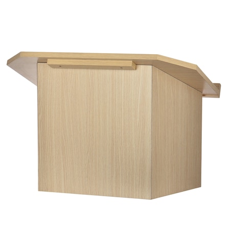 Adiroffice Wood Foldable, Portable Tabletop Podium Lectern in Medium Oak ADI661-05-MEO-MK